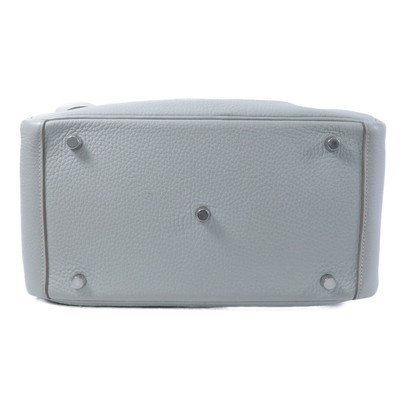 HERMES Clemence皮革Lindy 30手挽肩背兩用袋Craie/Crevette-3