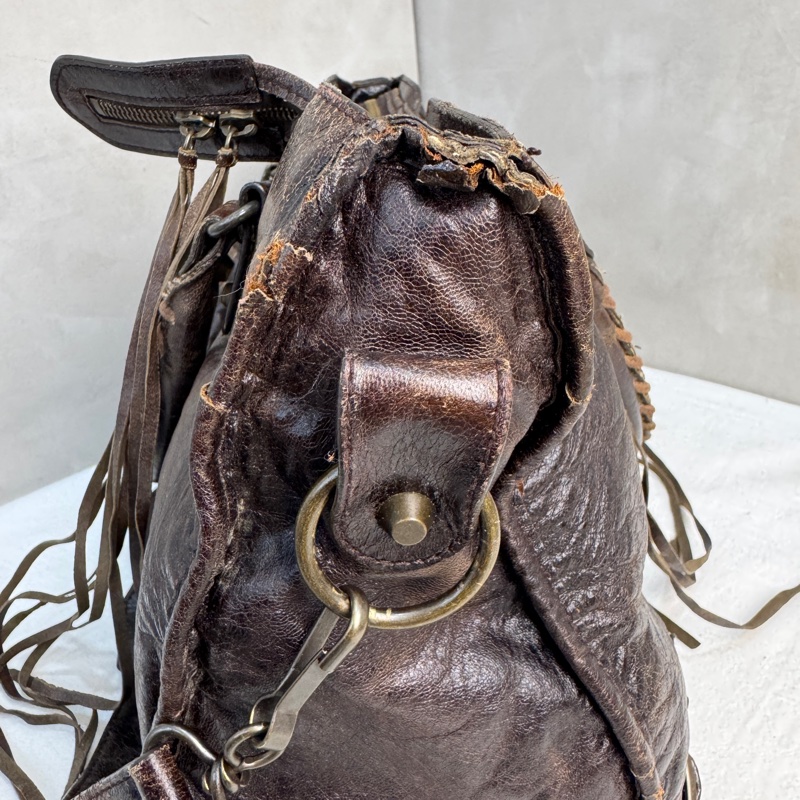 【赫蒂國際精品】Balenciaga Le City 黑色機車包 深棕色 手提包 肩背包 vintage 二手 中古-18