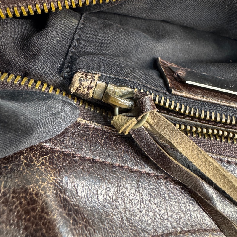 【赫蒂國際精品】Balenciaga Le City 黑色機車包 深棕色 手提包 肩背包 vintage 二手 中古-29