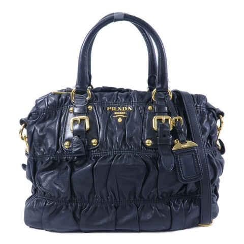 PRADA 羊皮皮革Gaufre 2 Way Shoulder手挽肩背兩用袋