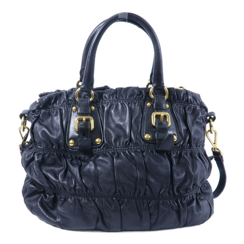 PRADA 羊皮皮革Gaufre 2 Way Shoulder手挽肩背兩用袋-1