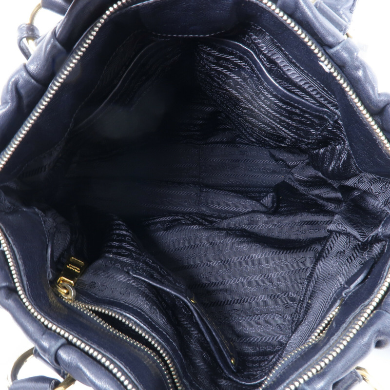 PRADA 羊皮皮革Gaufre 2 Way Shoulder手挽肩背兩用袋-4