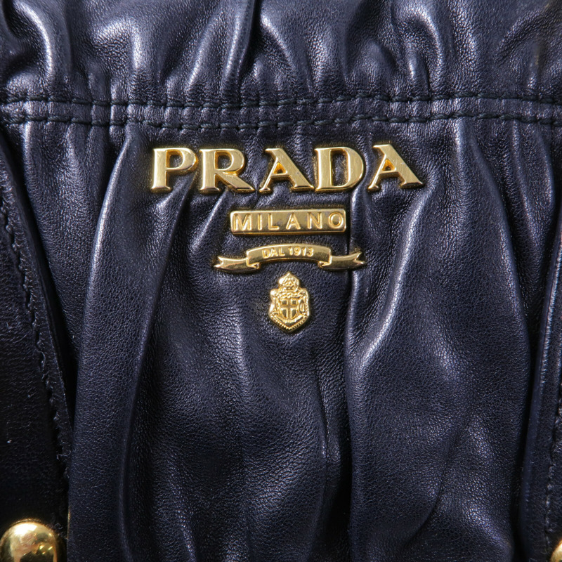 PRADA 羊皮皮革Gaufre 2 Way Shoulder手挽肩背兩用袋-6