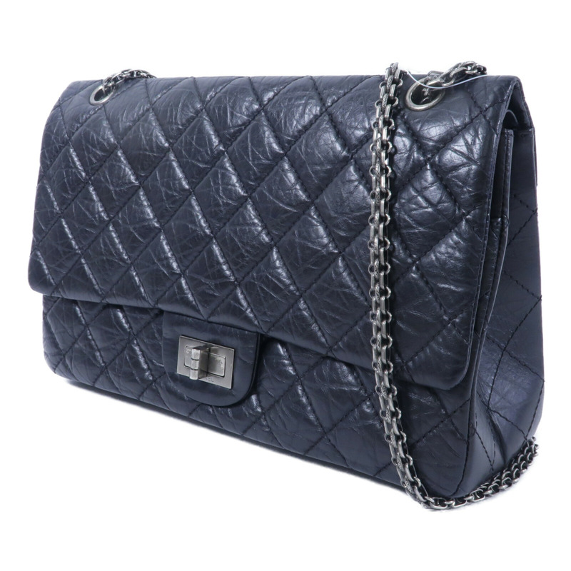 CHANEL 牛皮皮革2.55 Jumbo鏈帶肩背袋-1