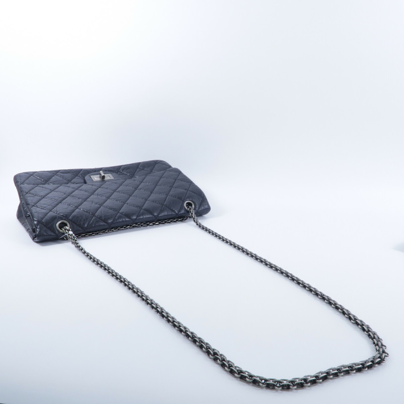 CHANEL 牛皮皮革2.55 Jumbo鏈帶肩背袋-8