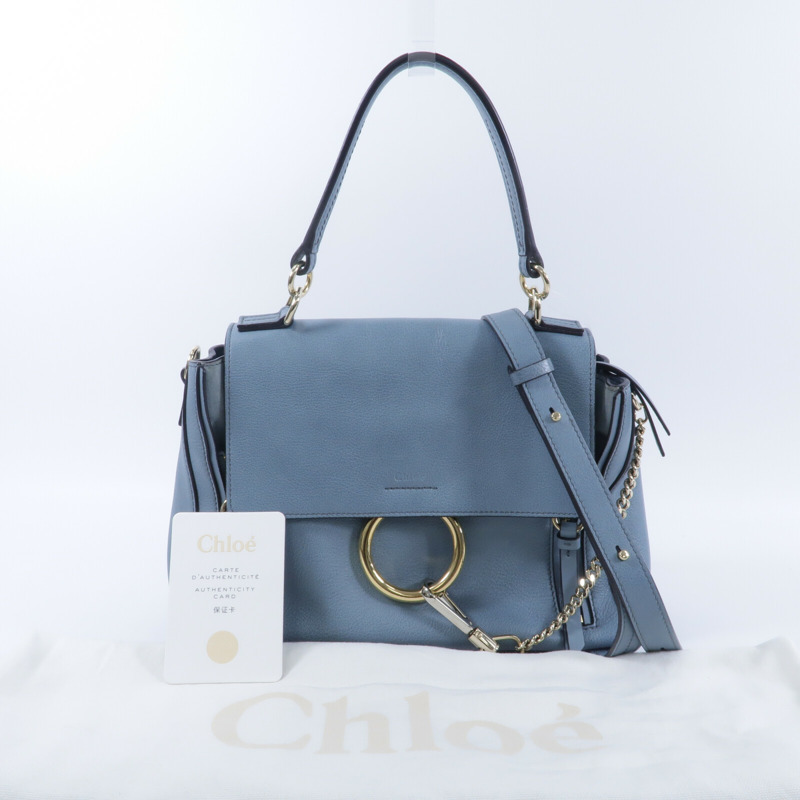 Chloe 牛皮皮革Faye Bag手挽肩背兩用袋-10