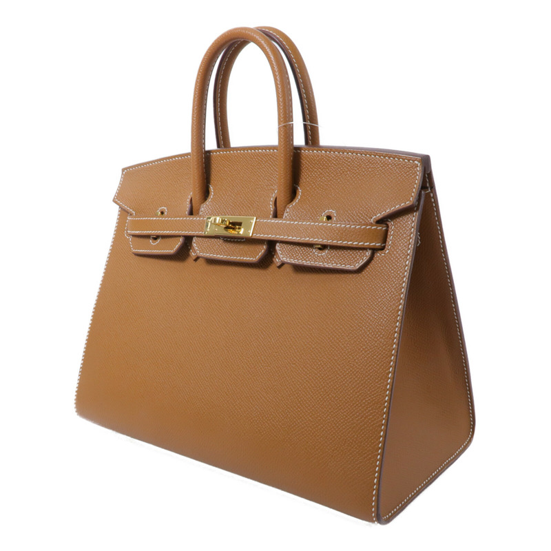HERMES Epsom皮革Birkin 25手挽袋Gold-2
