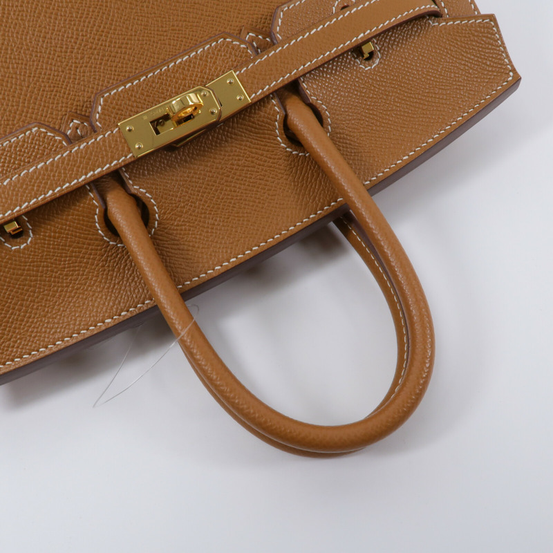 HERMES Epsom皮革Birkin 25手挽袋Gold-8