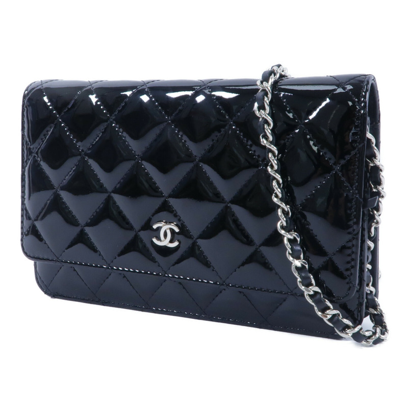 CHANEL 漆皮皮革Wallet On Chain鏈帶肩背袋-2