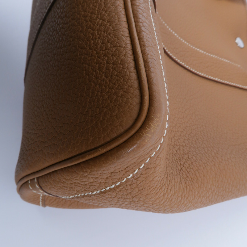 HERMES Negonda皮革Garden Party PM手挽袋Gold-8