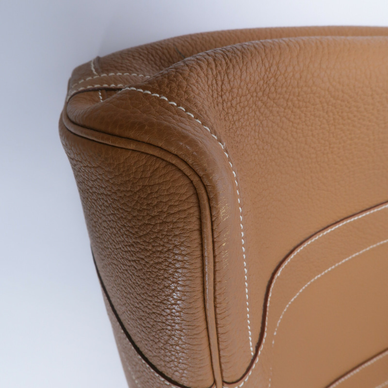 HERMES Negonda皮革Garden Party PM手挽袋Gold-9