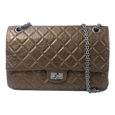 CHANEL 牛皮皮革2.55 Medium鏈帶肩背袋