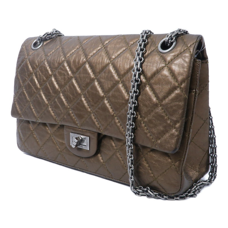 CHANEL 牛皮皮革2.55 Medium鏈帶肩背袋-2