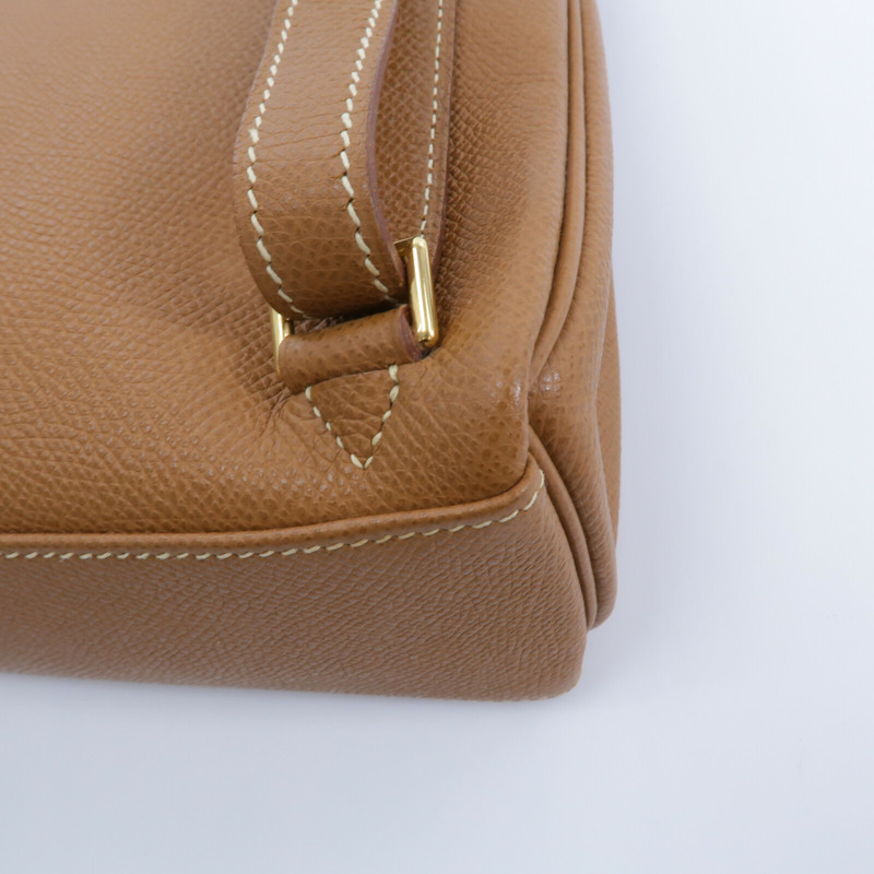 HERMES Epsom皮革Vintage Kelly Ado背包Gold-9