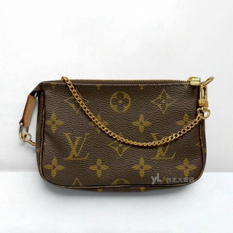 A13231-LV Mini Pochette Accessoires老花一字拉鍊小麻將包M58009