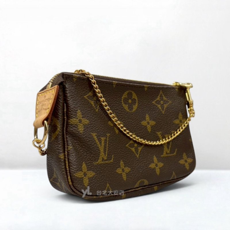 A13231-LV Mini Pochette Accessoires老花一字拉鍊小麻將包M58009-1
