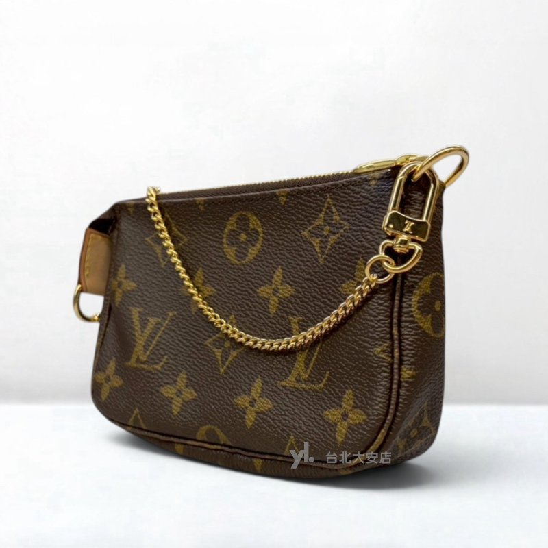 A13231-LV Mini Pochette Accessoires老花一字拉鍊小麻將包M58009-2