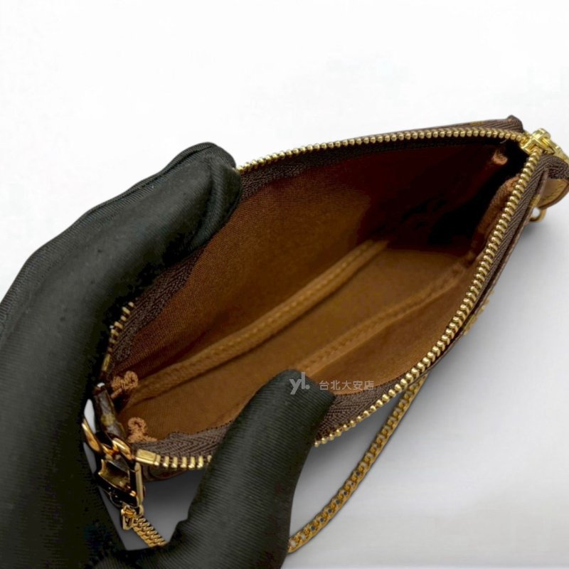 A13231-LV Mini Pochette Accessoires老花一字拉鍊小麻將包M58009-5