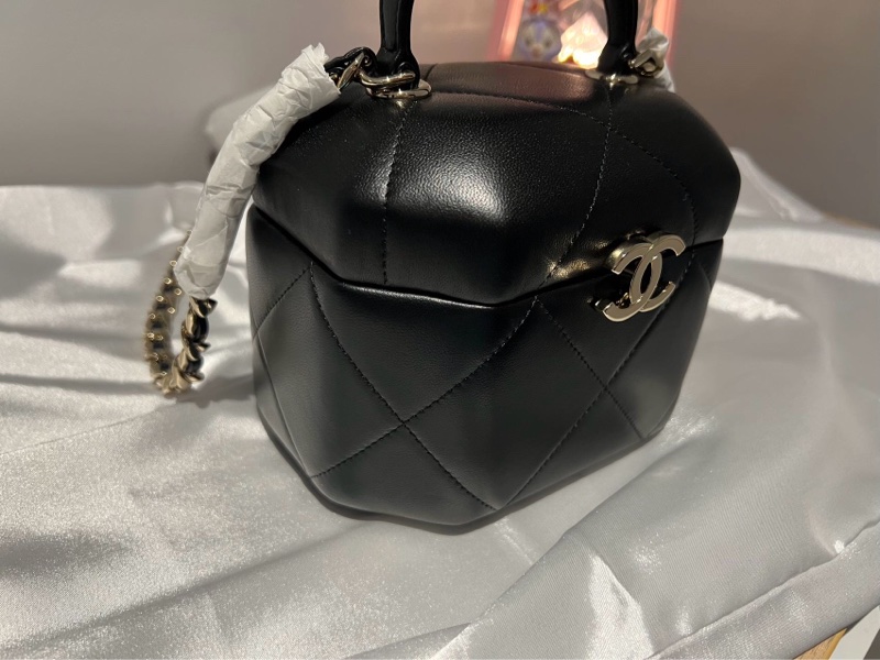 chanel 香奈兒 月光寶盒金扣 單肩斜挎包 晶片款-4