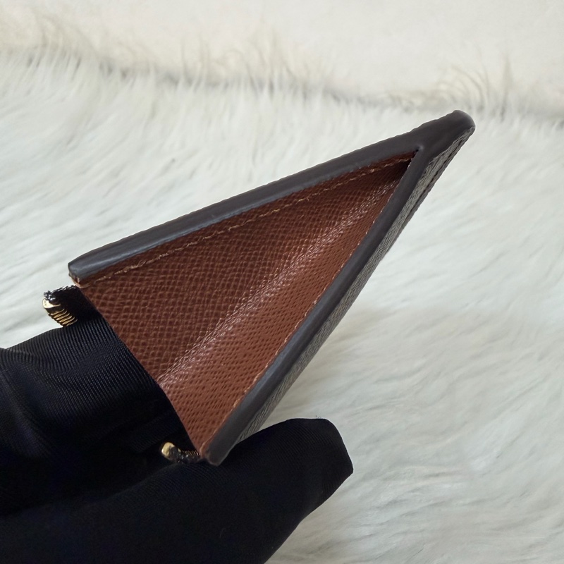 LV M81880 Romy ocase 原花老花字紋 一字拉鍊 零錢包 信用卡悠遊卡證件夾 證件套 卡包-12