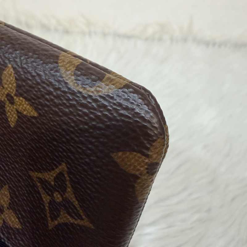 LV M62650 OCASE 原花老花字紋 一字 拉鍊 零錢包 鑰匙包 名片包 卡片包 信用卡包-10
