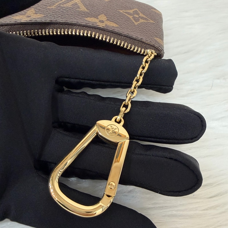 LV M62650 OCASE 原花老花字紋 一字 拉鍊 零錢包 鑰匙包 名片包 卡片包 信用卡包-24