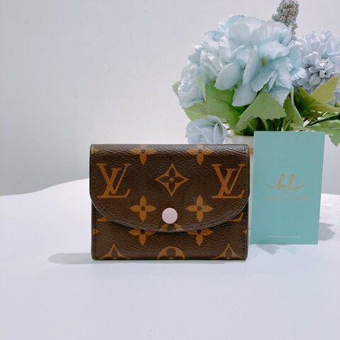 TW4848	Louis Vuitton 路易威登經典花紋零錢包 Rosalie Coin Purse Monogram Canvas Pink