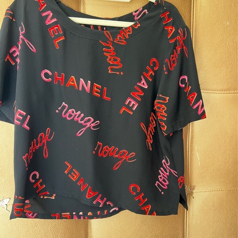 Chanel字母中古真絲短袖38碼