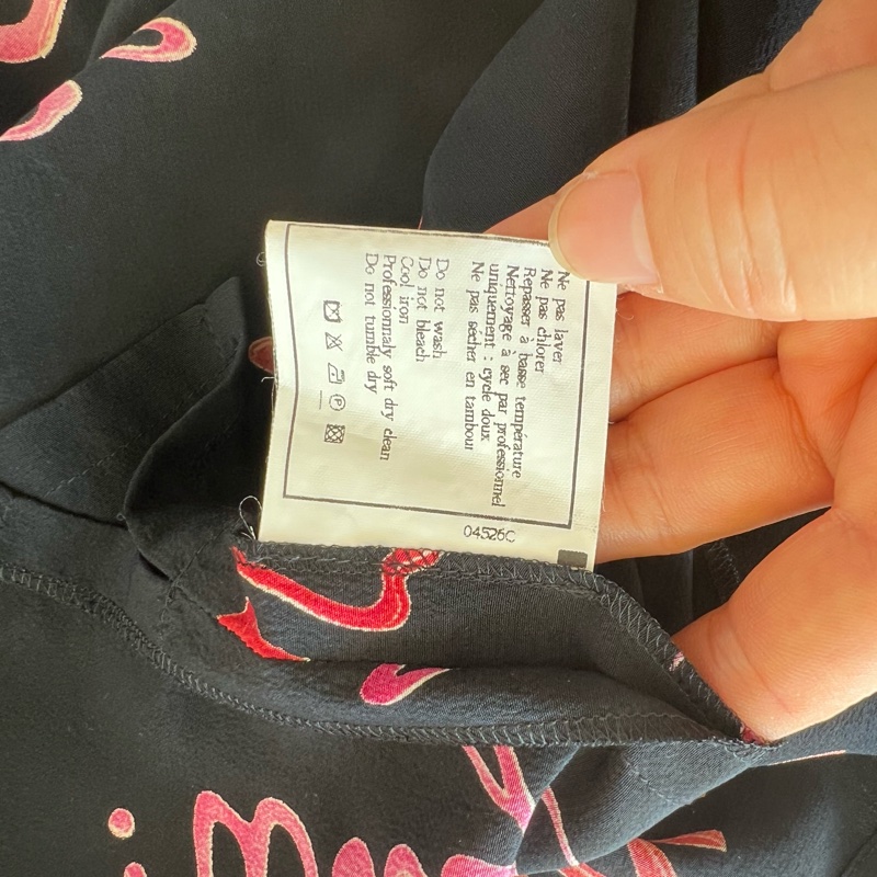 Chanel字母中古真絲短袖38碼-7