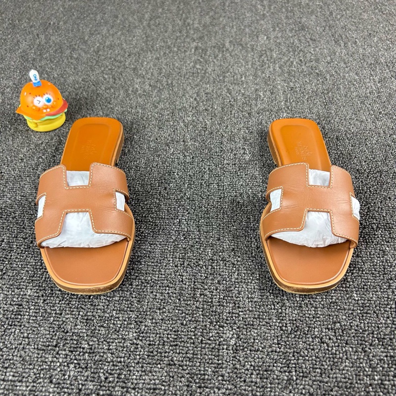 Hermes愛馬仕金剛色H拖鞋 尺碼:35 🧡-1