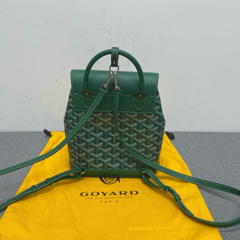 🆕99新Goyard戈雅 雙肩包mini 綠色 可拆卸肩帶 銀色五金❤️正品-1