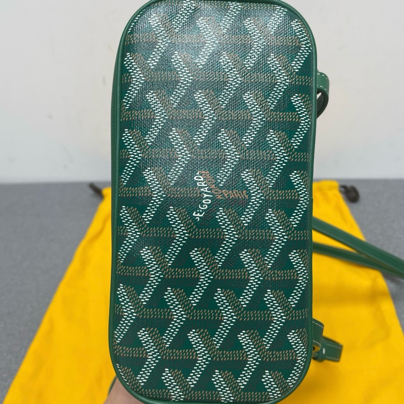 🆕99新Goyard戈雅 雙肩包mini 綠色 可拆卸肩帶 銀色五金❤️正品-4