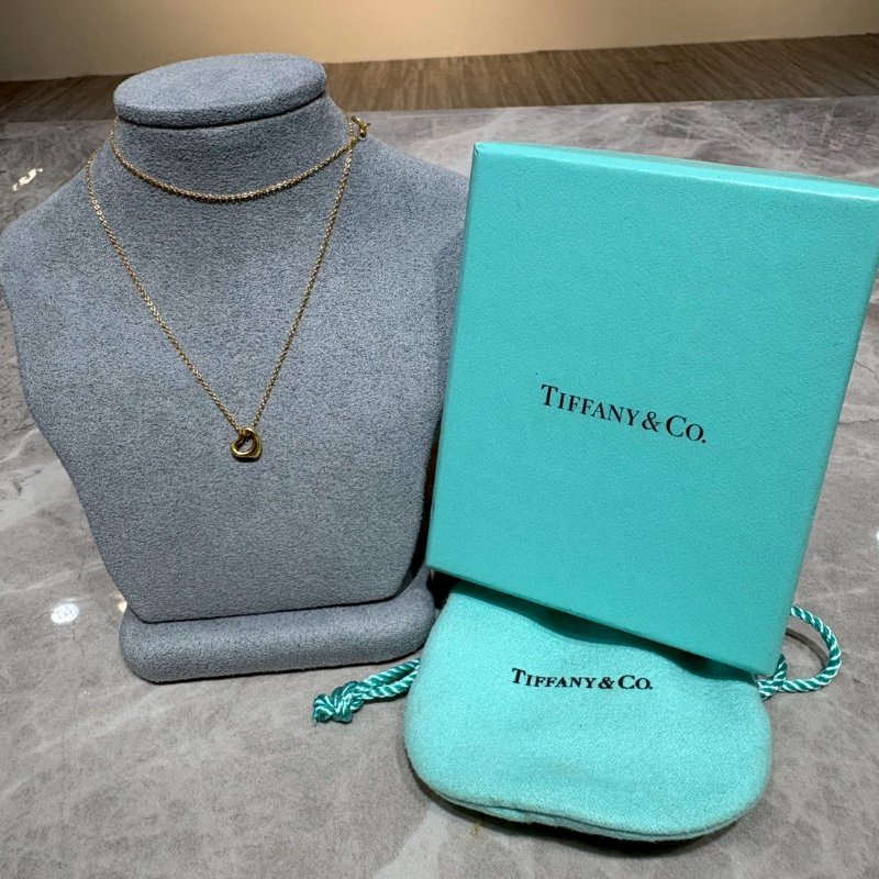 Tiffany & Co. 18K鏤空心型項鍊-0