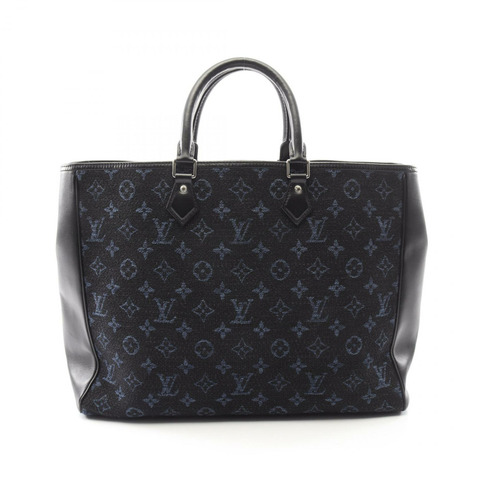 路易威登 Grand Sac 手提包 M55203 Monogram 提花帆布 黑色 二手