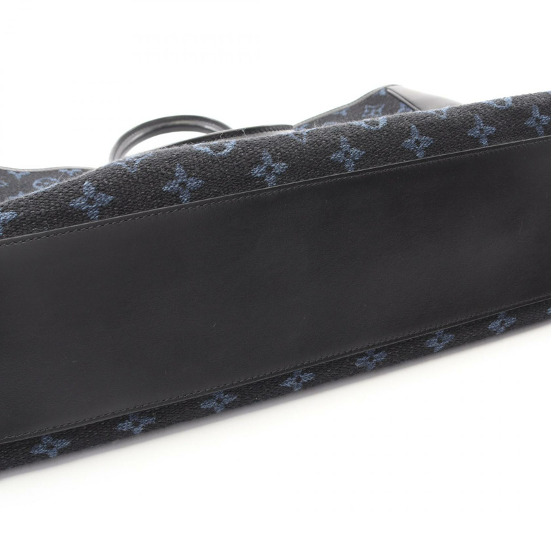 路易威登 Grand Sac 手提包 M55203 Monogram 提花帆布 黑色 二手-6