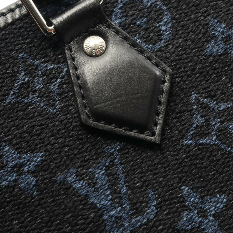 路易威登 Grand Sac 手提包 M55203 Monogram 提花帆布 黑色 二手-8