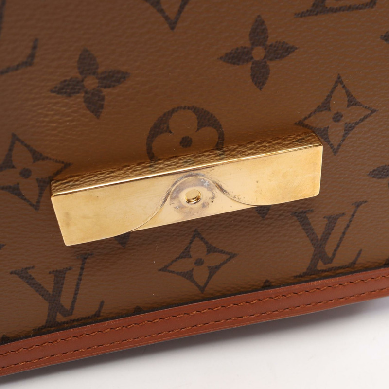 路易威登 Daufine MINI 斜背單肩包 M44580 Monogram Reverse 棕色-6
