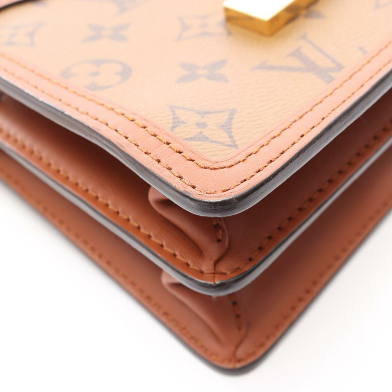 路易威登 Daufine MINI 斜背單肩包 M44580 Monogram Reverse 棕色-7