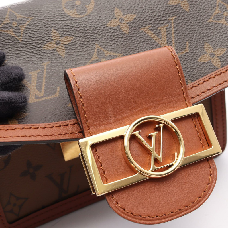 路易威登 Daufine MINI 斜背單肩包 M44580 Monogram Reverse 棕色-10