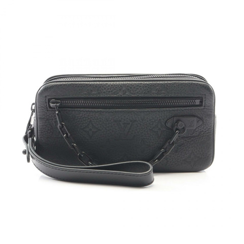 路易威登 Pochette Volga 商務手拿包 M55703 Monogram Taurillon Noir