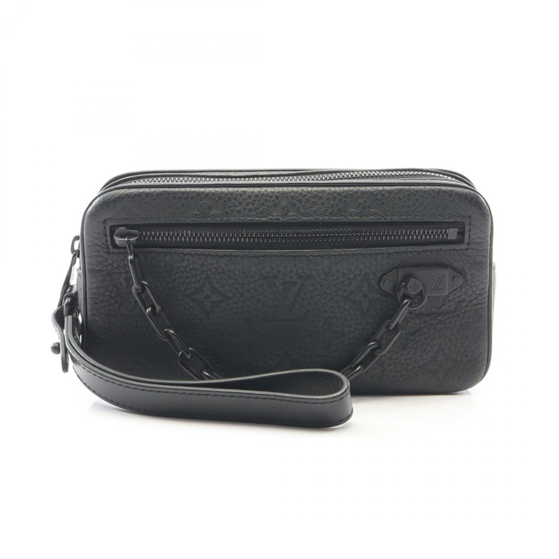 路易威登 Pochette Volga 商務手拿包 M55703 Monogram Taurillon Noir-0