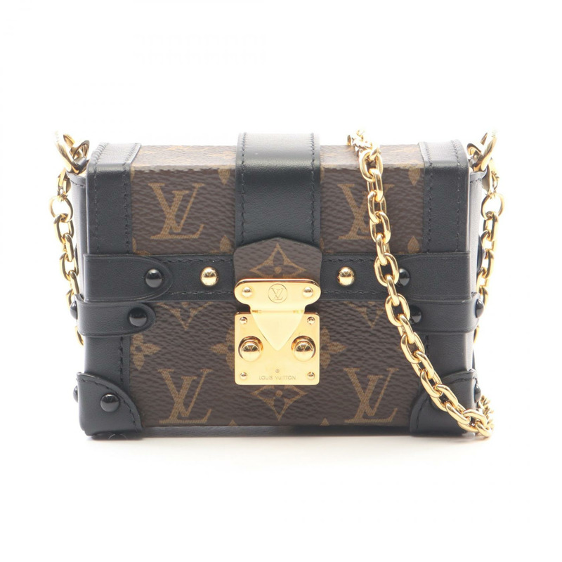 路易威登 Essential Trunk Monogram 鏈條肩斜背包 M68566 棕色-0