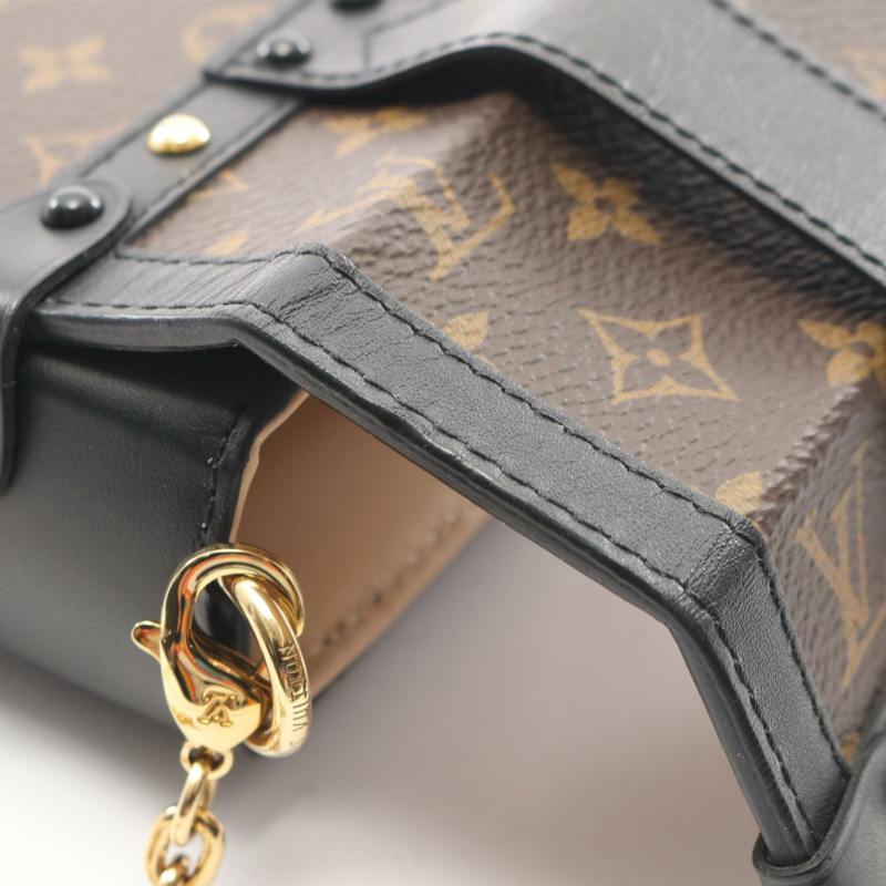 路易威登 Essential Trunk Monogram 鏈條肩斜背包 M68566 棕色-6