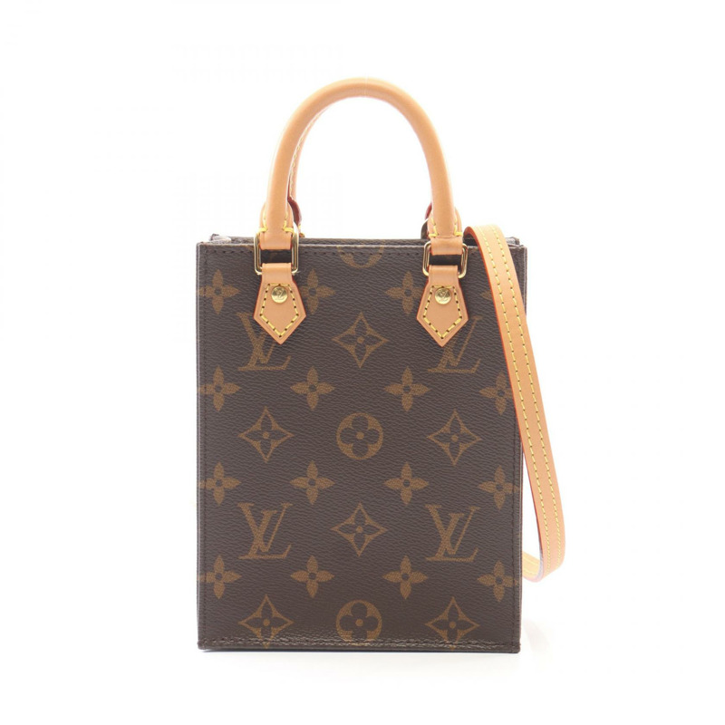 路易威登 Petite Sac Plat 斜背包 M69442 Monogram 皮革-0