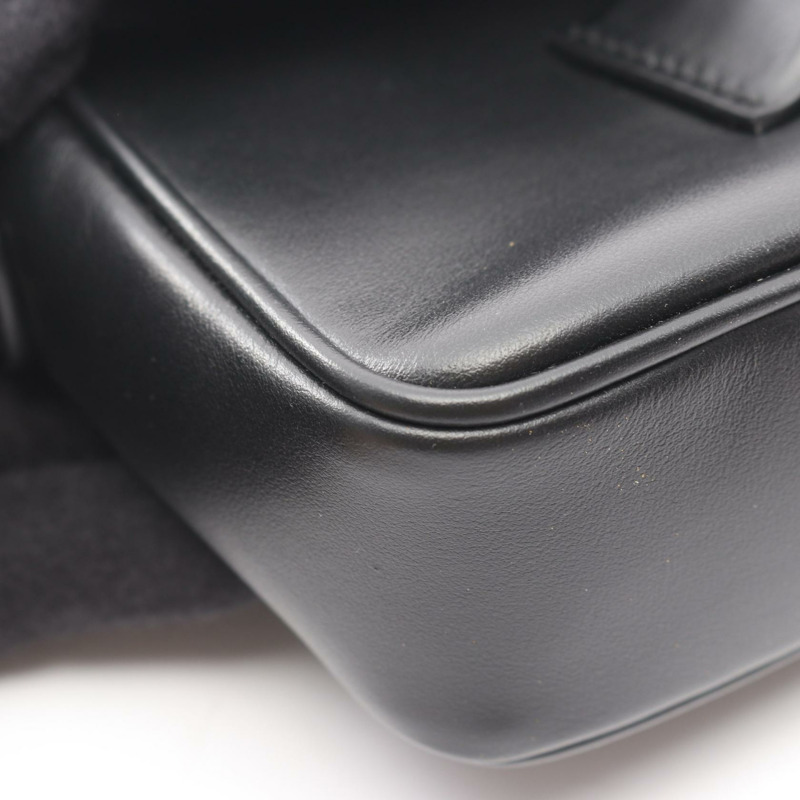 Miu Miu CRM 精製小牛皮 Penny 肩斜背包 5BD270 黑色 二手-5
