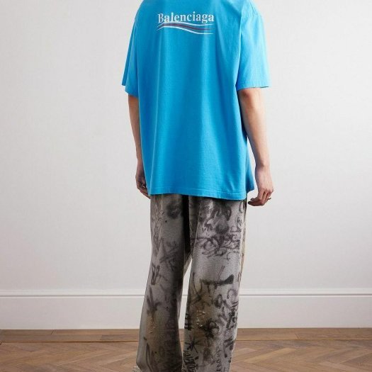 💎Han's house精品服飾💎 Balenciaga 巴黎世家 可樂 短 T 寬版 男女共穿 現貨 XXS原價22200-8