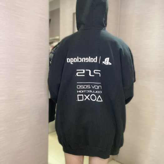 💎Han's house精品服飾💎balenciaga 巴黎世家 聯名 PS5 寬版 連帽 衛衣 帽T 現貨 XS原價32500-4