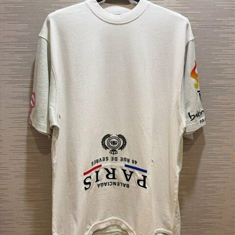💎Han's house精品服飾💎Balenciaga 巴黎世家 刺繡 LOGO 短 T 男女共穿 寬版 男女共穿 現貨 S 現貨 原價27900