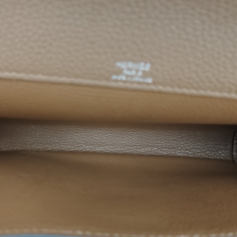 HERMES KellyDepeches25手包栗子色Togo皮W刻銀扣-5