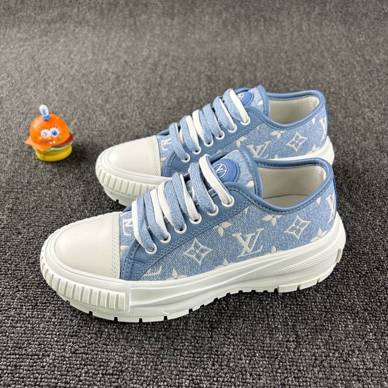 Louis Vuitton路易威登藍色老花板鞋 尺碼:35 碼🧡-0